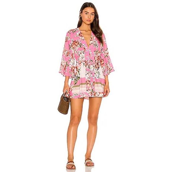 REVOLVE Maaji Caftan in Soft Sand Joy Women's Size Large - Picture 1 of 9